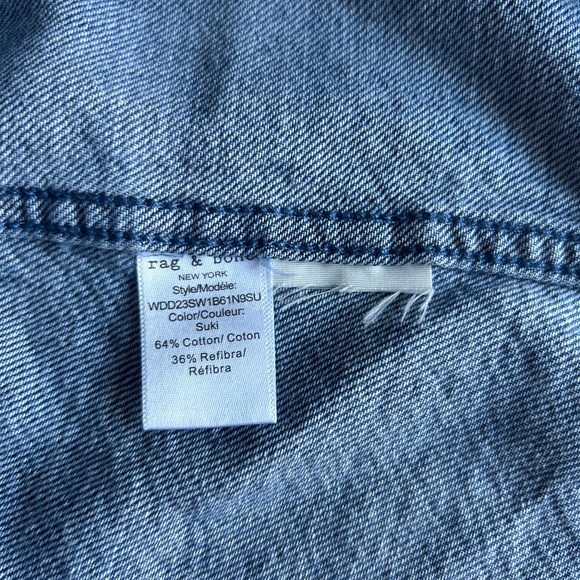 Rag & Bone Blue Denim Cotton Short Sleeve Dress size SP - Picture 12 of 13